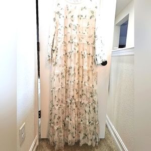 Floral Long Sleeve Maxi Dress